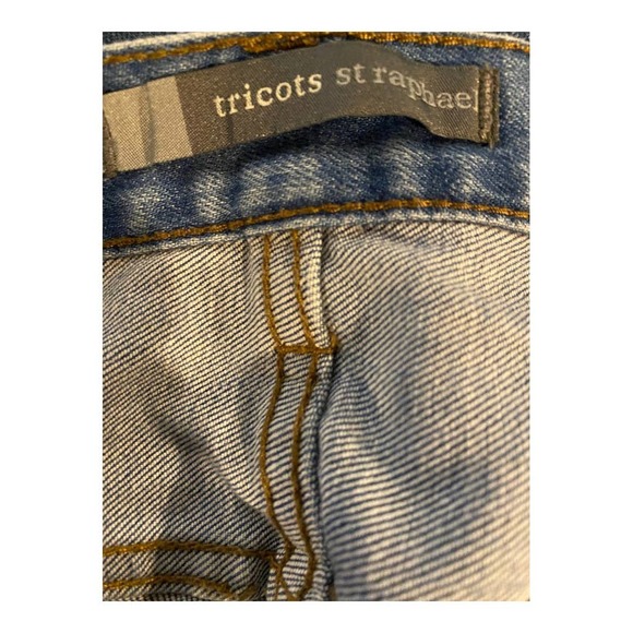 Tricots St Raphael Jeans Mens 34x30 Med Wash Denim Cotton Blend Tapered Leg - Picture 5 of 5